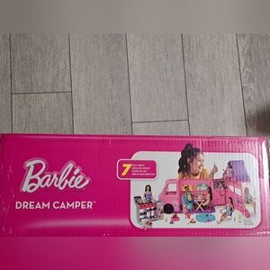 Barbie Dream Camper Playset with Roof Tent, BBQ Grill with Color-Change Feature